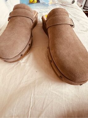 DR SCHOLL'S LEATHER ORIGINAL FLEX CLOG/MULE - SZ 9 NWT